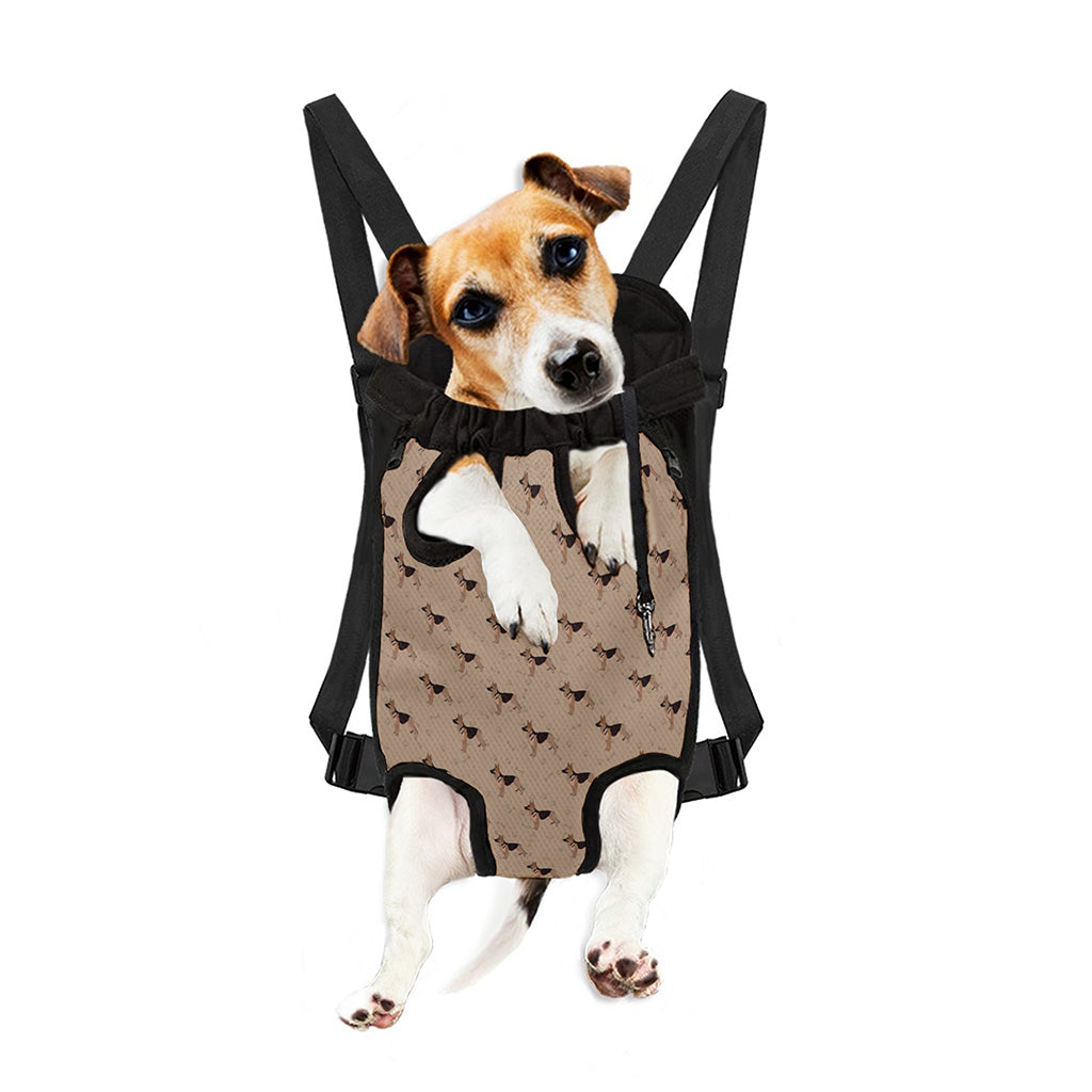 German Shepherd Dog Pattern Print Pet Carrier Backpack