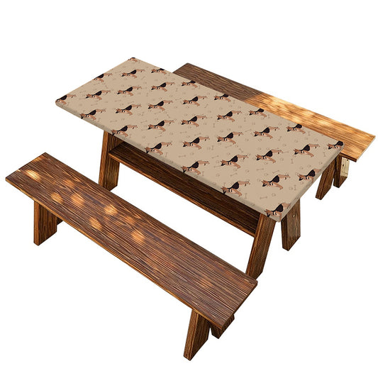 German Shepherd Dog Pattern Print Picnic Table Cover