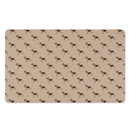 German Shepherd Dog Pattern Print Polyester Doormat