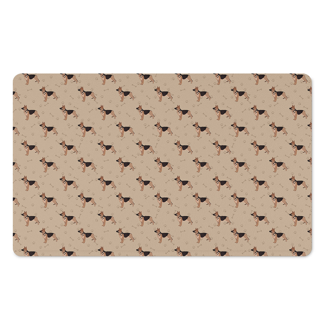 German Shepherd Dog Pattern Print Polyester Doormat