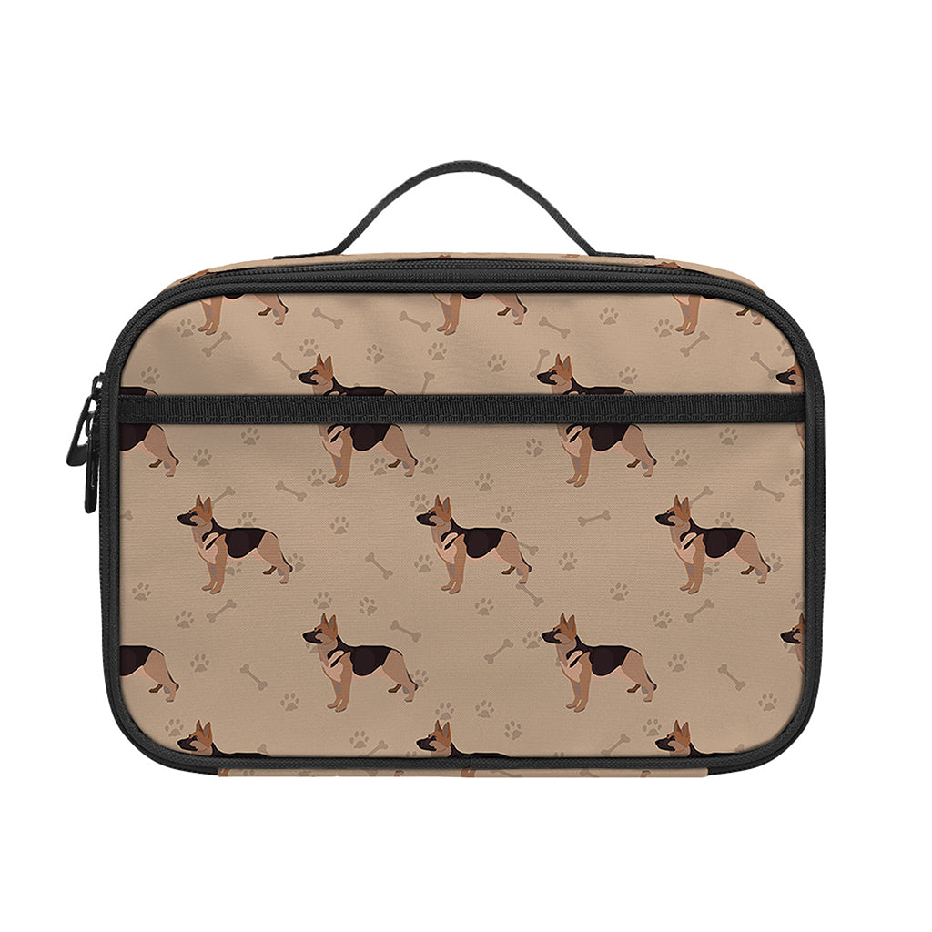 German Shepherd Dog Pattern Print Portable Lunch Bag