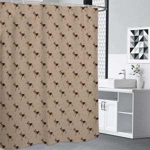 German Shepherd Dog Pattern Print Premium Shower Curtain