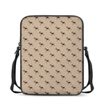 German Shepherd Dog Pattern Print Rectangular Crossbody Bag