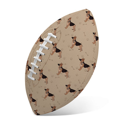 German Shepherd Dog Pattern Print Rugby Ball