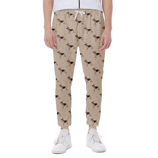 German Shepherd Dog Pattern Print Scuba Joggers