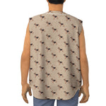 German Shepherd Dog Pattern Print Sleeveless Baseball Jersey