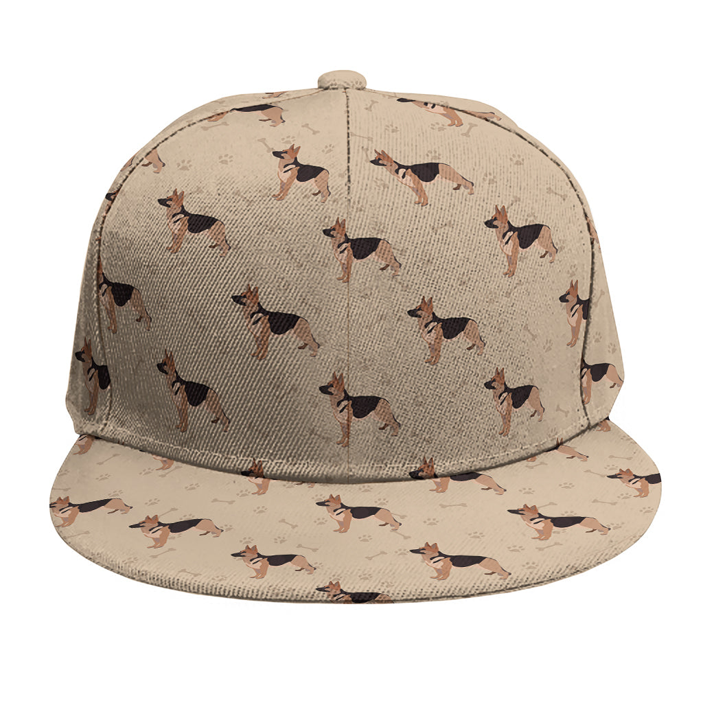 German Shepherd Dog Pattern Print Snapback Cap