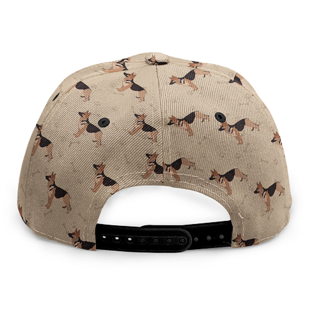 German Shepherd Dog Pattern Print Snapback Cap