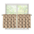 German Shepherd Dog Pattern Print Tier Curtains