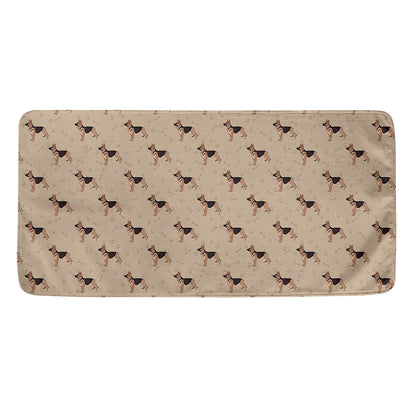 German Shepherd Dog Pattern Print Towel