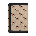 German Shepherd Dog Pattern Print Trifold Wallet