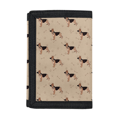 German Shepherd Dog Pattern Print Trifold Wallet