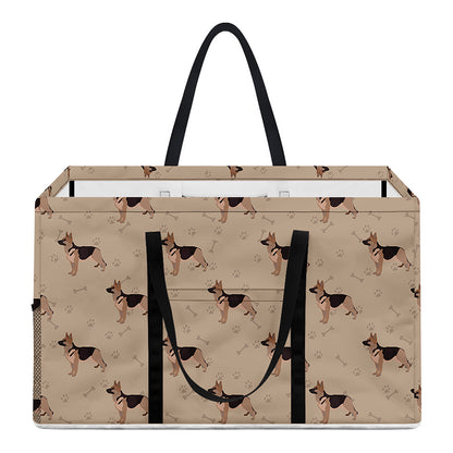 German Shepherd Dog Pattern Print Utility Tote Bag