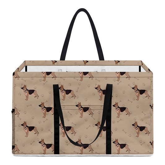 German Shepherd Dog Pattern Print Utility Tote Bag