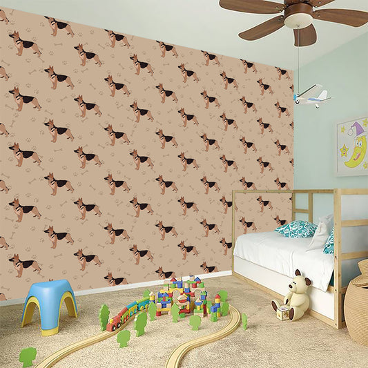 German Shepherd Dog Pattern Print Wall Sticker