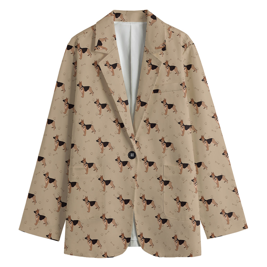 German Shepherd Dog Pattern Print Women's Blazer