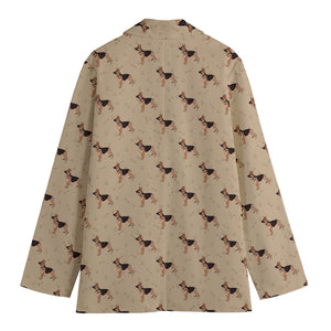 German Shepherd Dog Pattern Print Women's Blazer