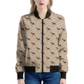 German Shepherd Dog Pattern Print Women's Bomber Jacket