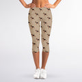 German Shepherd Dog Pattern Print Women's Capri Leggings