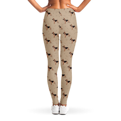 German Shepherd Dog Pattern Print Women's Leggings