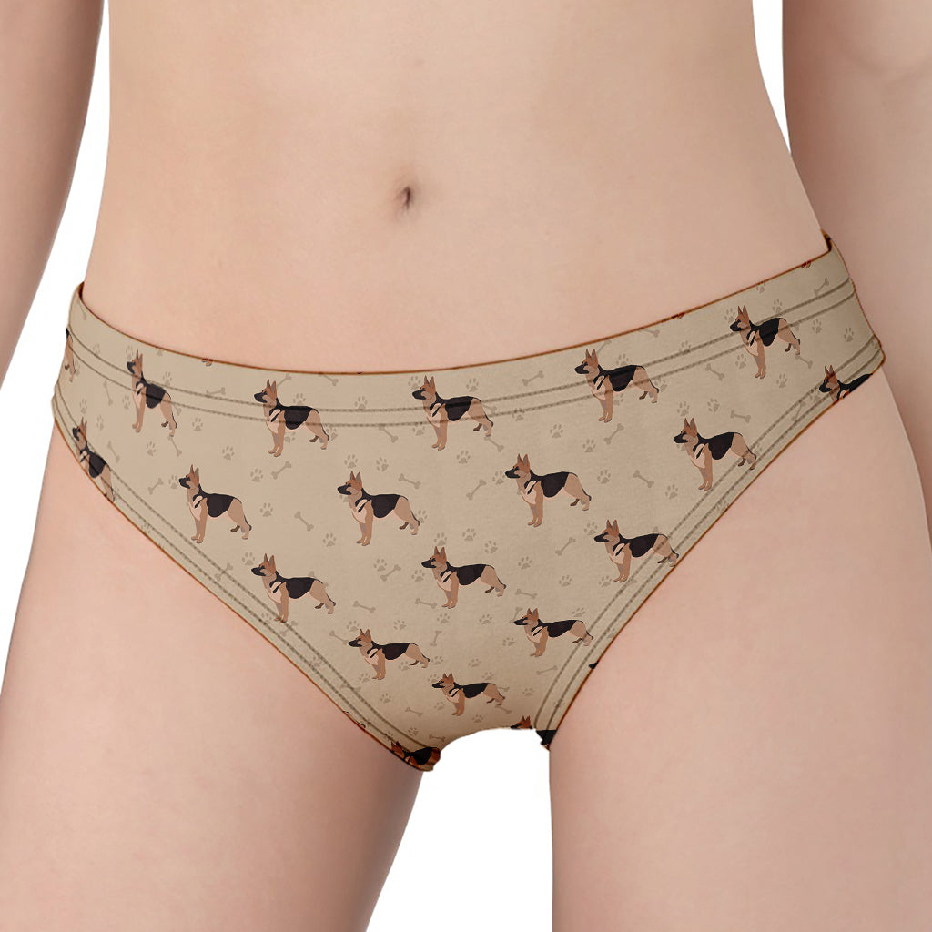 German Shepherd Dog Pattern Print Women's Panties