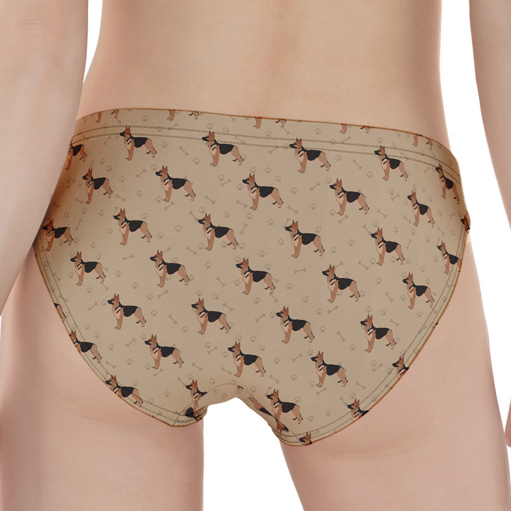 German Shepherd Dog Pattern Print Women's Panties