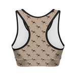 German Shepherd Dog Pattern Print Women's Sports Bra