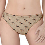 German Shepherd Dog Pattern Print Women's Thong