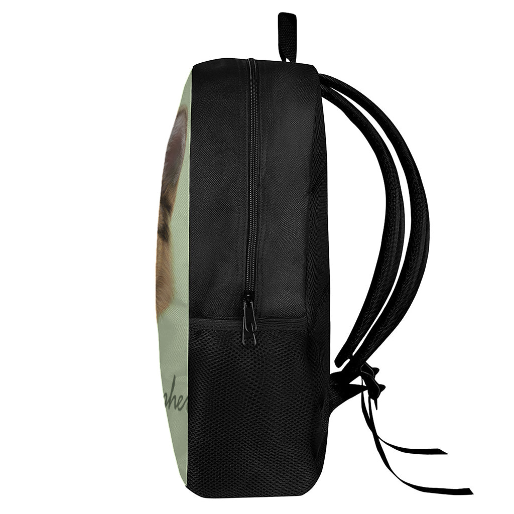German Shepherd Dog Portrait Print 17 Inch Backpack