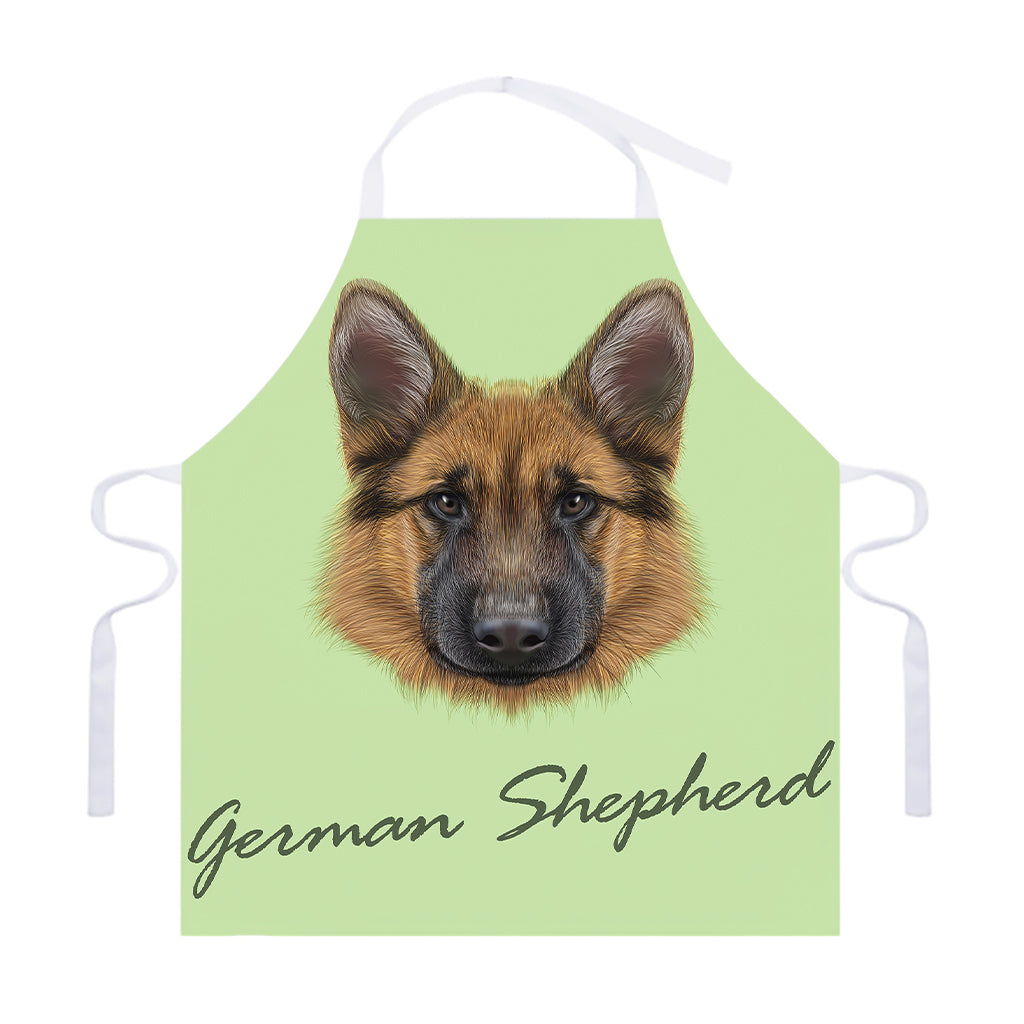 German Shepherd Dog Portrait Print Adjustable Apron