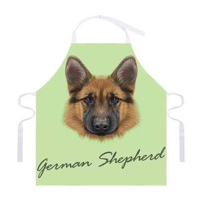 German Shepherd Dog Portrait Print Adjustable Apron