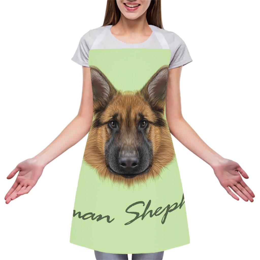 German Shepherd Dog Portrait Print Adjustable Apron