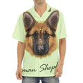 German Shepherd Dog Portrait Print Aloha Shirt