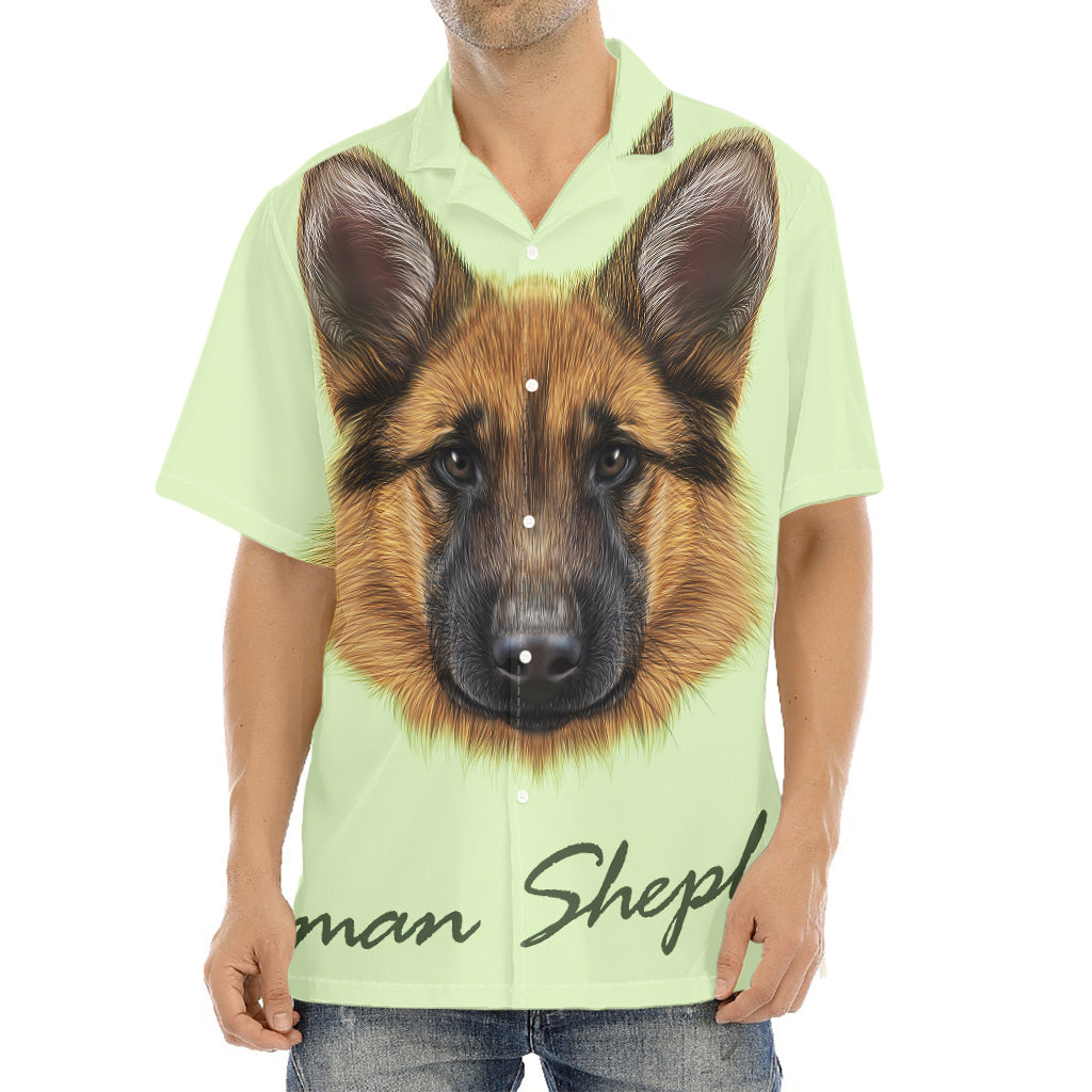 German Shepherd Dog Portrait Print Aloha Shirt