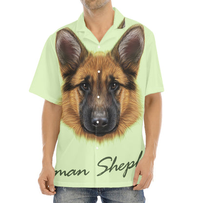 German Shepherd Dog Portrait Print Aloha Shirt