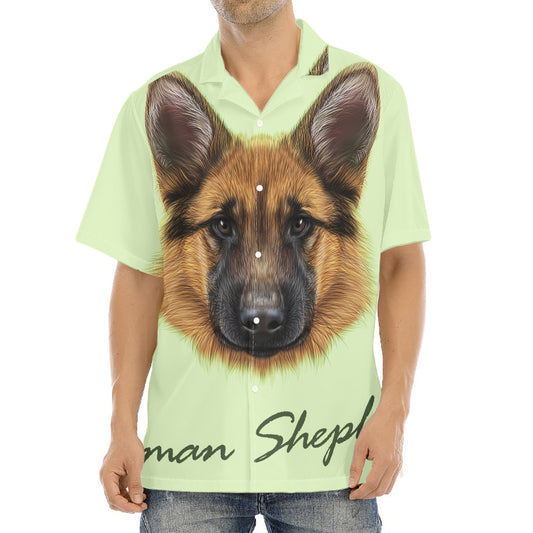 German Shepherd Dog Portrait Print Aloha Shirt