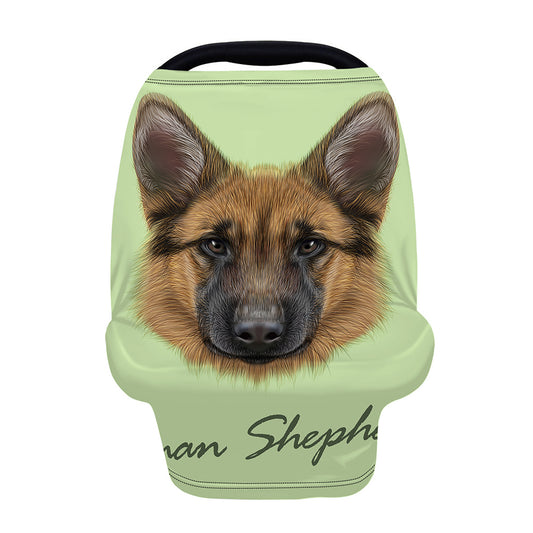 German Shepherd Dog Portrait Print Baby Seat Cover