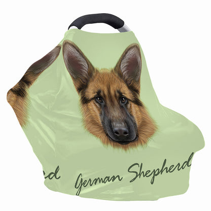 German Shepherd Dog Portrait Print Baby Seat Cover