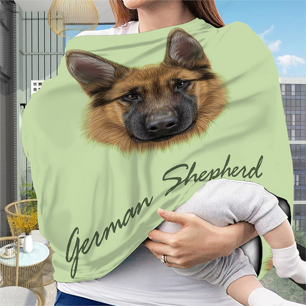 German Shepherd Dog Portrait Print Baby Seat Cover
