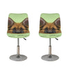 German Shepherd Dog Portrait Print Bar Stool Covers