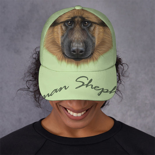 German Shepherd Dog Portrait Print Baseball Cap