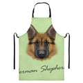 German Shepherd Dog Portrait Print Bib Apron With Pocket