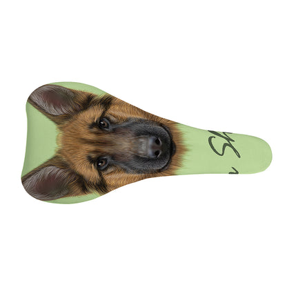 German Shepherd Dog Portrait Print Bicycle Seat Cover