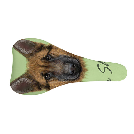 German Shepherd Dog Portrait Print Bicycle Seat Cover