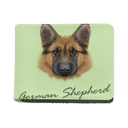German Shepherd Dog Portrait Print Bifold Wallet