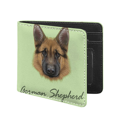 German Shepherd Dog Portrait Print Bifold Wallet