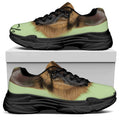 German Shepherd Dog Portrait Print Black Chunky Shoes