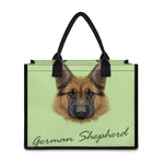 German Shepherd Dog Portrait Print Canvas Tote Bag