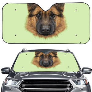 German Shepherd Dog Portrait Print Car Windshield Sun Shade