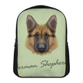 German Shepherd Dog Portrait Print Casual Backpack